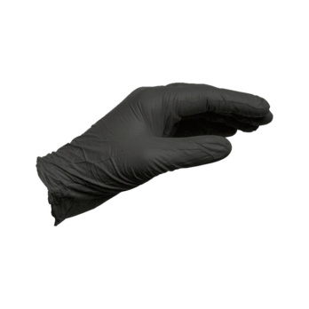 Guantes desechables de nitrilo, sin talco, negros