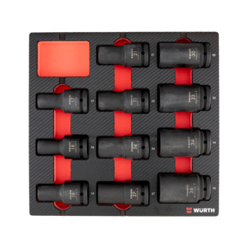 Impact socket set, hex., 3/4 inch 6.4.1, 11 pcs