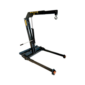 Hydraulic workshop crane with parallel chassis