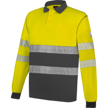 POLO ML LUMEN PRO AMAR/GRIS XL
