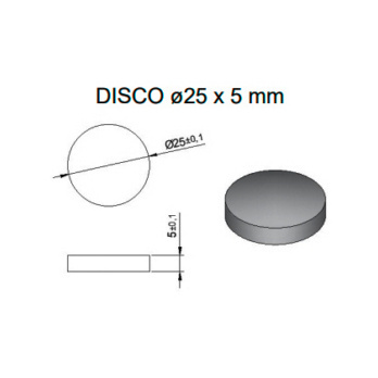 IMAN DISCO NEODIMIO 25X5MM AXIAL IND0041