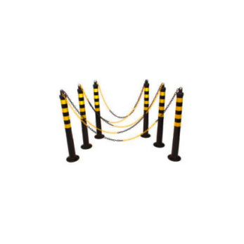 SET 6 POSTES FLEXIBLES 1M NEG/AM.C/CADEN