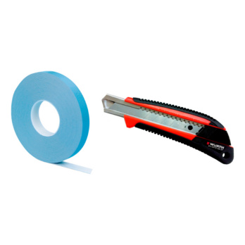 Pack cutter y cinta doble cara 3 pcs