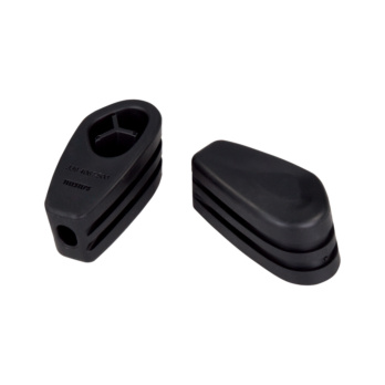Rubber feet and tops for telescopic ladder