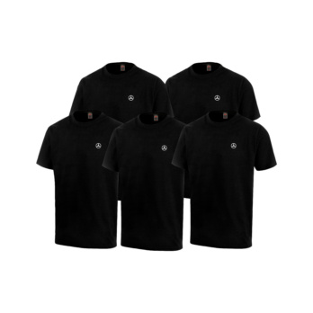 PACK 5 CAMISETAS NEGRO AOSA T.3XL