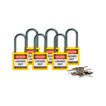 CANDADO CONSIG.38MM AMARILLO-PACK 6 UDES