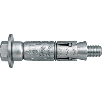 Anclaje ZAMAK acero zincado tornillo hex.
