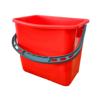 CUBO ROJO PARA CARRO LIMPIEZA 6L