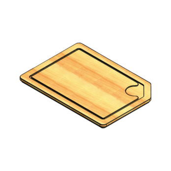 Tabla de corte de madera para cubertero multiuso