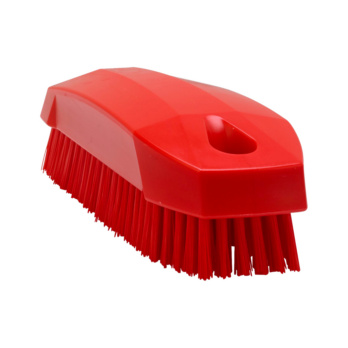 CEPILLO-MANO-UÑAS-DURO-130MM-ROJO
