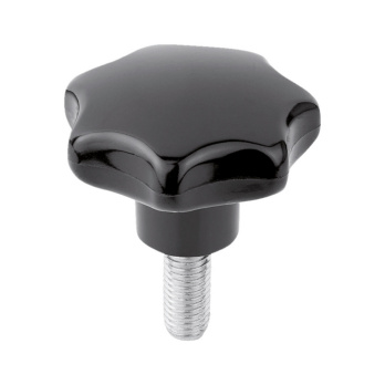 Star-shaped handle Duroplast, male thread, steel