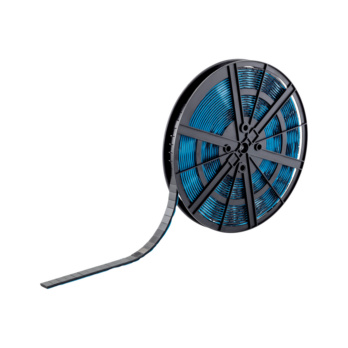 Steel adhesive weight on roller alu rim, black