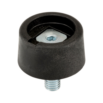 Base glider, adjustable with set screw