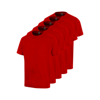 PACK 5 CAMISETAS ROJO XL