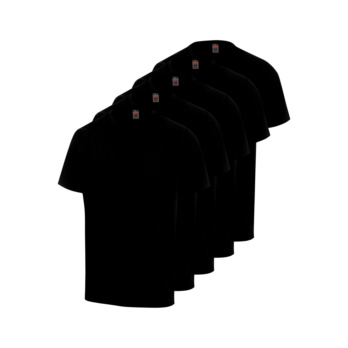 PACK 5 CAMISETAS NEGRO XL