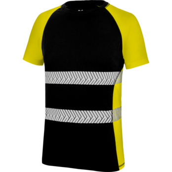 CAMISETA MC DRY TECH FLUO NEG/AMA L
