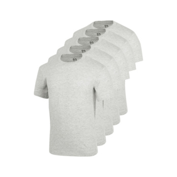 PACK 5 CAMISETAS GRIS CLARO XS