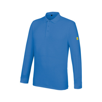 POLO MANGA LARGA ESD AZUL L