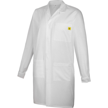 BATA MANGA LARGA ESD BLANCA L