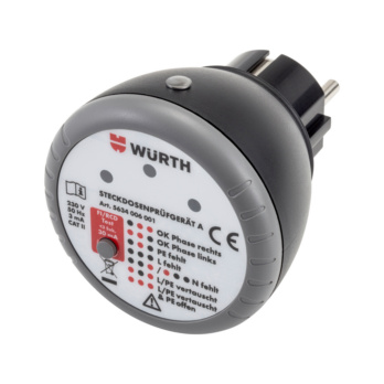 Tester de enchufes A c. comprob. test FI/RCD