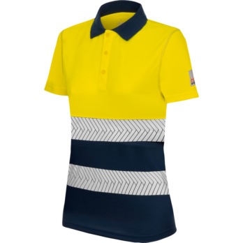 Polo de alta vis. manga corta LUMEN PRO mujer