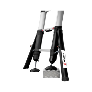 Safety foot adjustable for telescopic ladder
