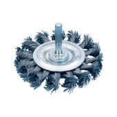 Wheel brush with shank, power drill