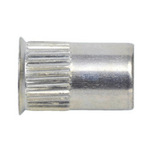 Rivet nut, cntrsnk head, knurled shank