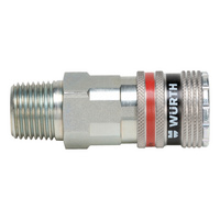 wSafe® 4000 pneumatic safety coupling With male thread