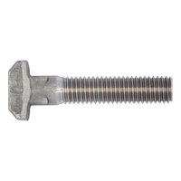 Hammer head bolt with square neck DIN 186, A4 stainless steel, plain