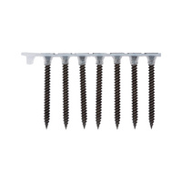 Dry wall screw with double thread, collated