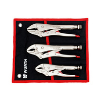 Locking pliers set 3 pieces