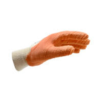 Protective glove latex orange