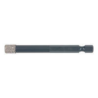 Diamond tile dry core bit, 1/4-inch hexagonal shank