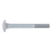 Round head screw with square neck DIN 603, steel, strength class 8.8, zinc-plated, blue passivated (A2K)