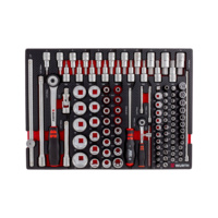 System assortment 8.4.1, socket wrench 1/4 + 1/2 inch 108 pieces