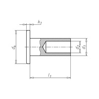 Rivet for brake and clutch linings