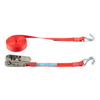 Ratchet strap, two pieces Lightweight design with double J-hook