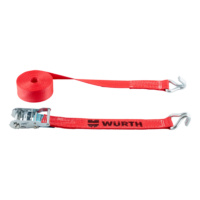 Ratchet strap, two pieces Heavy-duty design with double J-hook