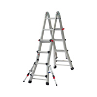 Telescopic stowaway ladder EN 131