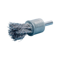 Wire end brush Stainless steel, knotted, with shank