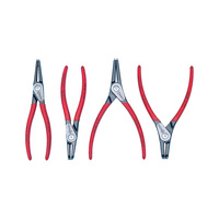 Circlip pliers set 4 pieces