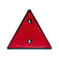 Triangular reflector with drill holes