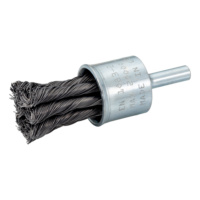 Spindle-mounted wheel brush/wire end brush, steel