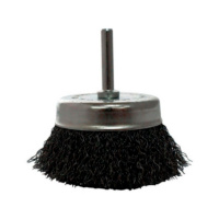 Cup brush for stainless steel crimped wire