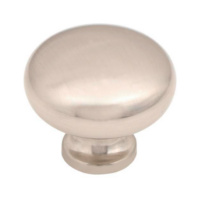 Knob caststeel round satin nickel