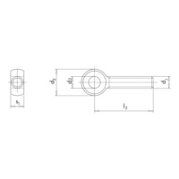 Eye bolt with full thread DIN 444, A2 stainless steel, plain, shape LB