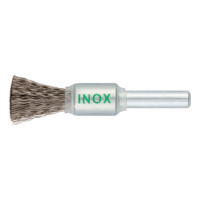 Wire end brush Stainless steel, crimped, with shank