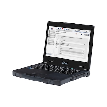 Kannettava diagnostiikkatietokone Getac S410 korjaamokäyttöön W.EASY-diagnostiikkaa varten