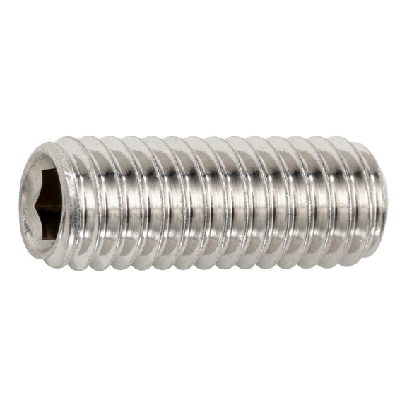 Hexagon socket set screw with truncated cone ISO 4026 A2 stainless steel 21H, plain - SCR-FLPT-ISO4026-A2-21H-HS3-M6X25